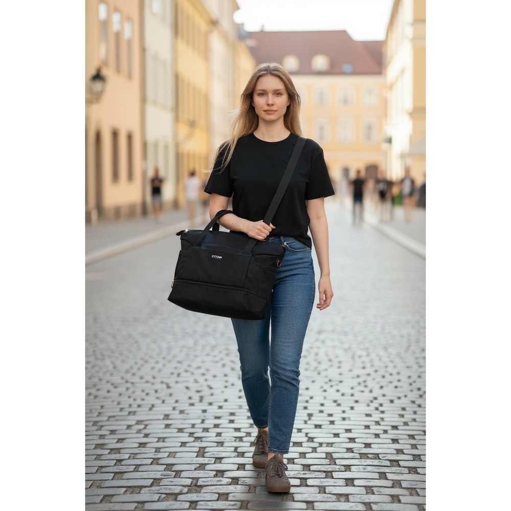 ETRONIK Duffle‎ Travel Weekender Bag w/ Shoe Compartment Charging Port